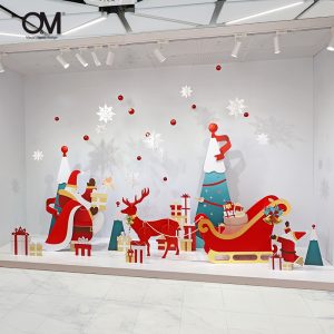 Christmas Window Decorations, Retail Store Window Display Props, Christmas Party Event Layout