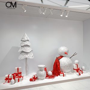 Christmas Snowman Props, Winter Window Display Decoration, Store Visual Marketing