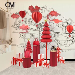 Christmas And New Year Window Display Props, Interior Decoration Visual Marketing